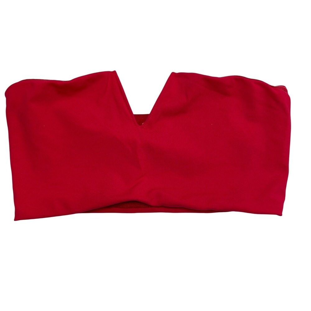 Free‎ People Intimately Red V Neck Strapless Tube Top Band Size 2 Sexy Valentine
